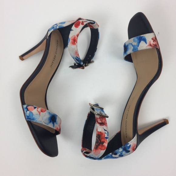ANTONIO MELANI Shoes - Antonio Melani Floral Ankle Strap Heel, 9.5M